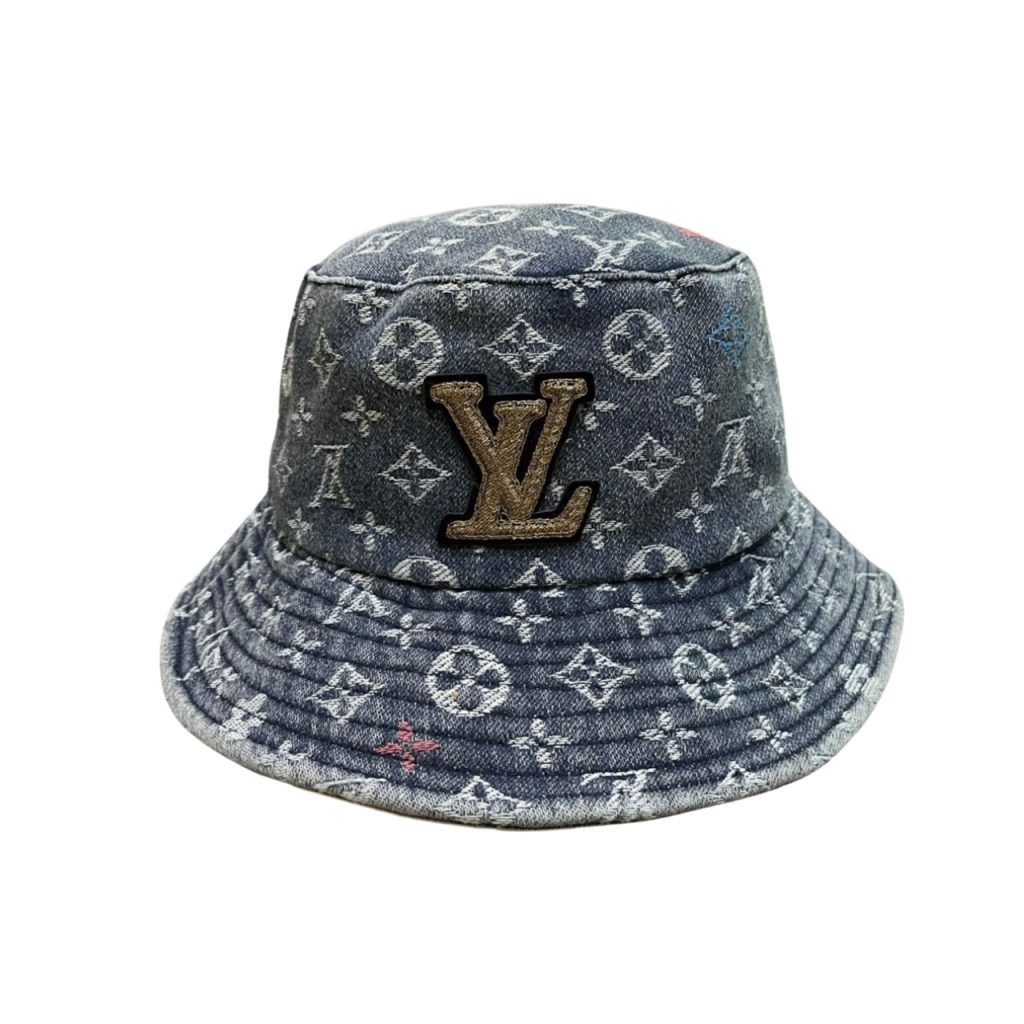 Louis Vuitton Monogram Bucket Lv Logo Denim Blue - Image 2