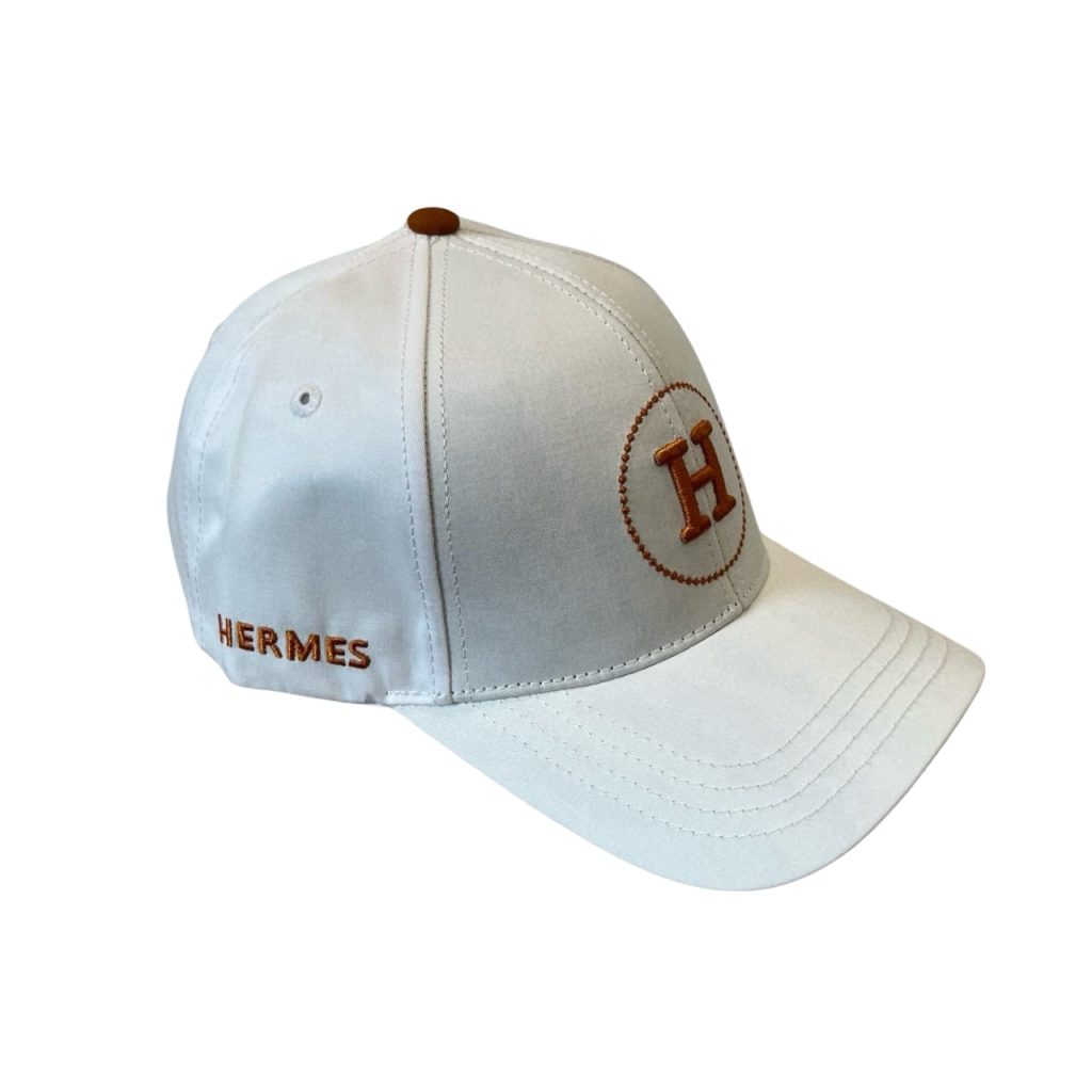 Hermes Baseball Cap White H Logo - Image 2
