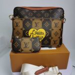 Louis Vuitton Trio Messenger Bag Monogram Stripes Brown 25cm M45965 - Image 6