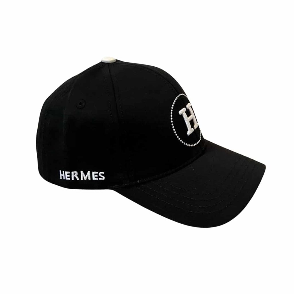 Hermes Baseball Cap Black H Logo - Image 2