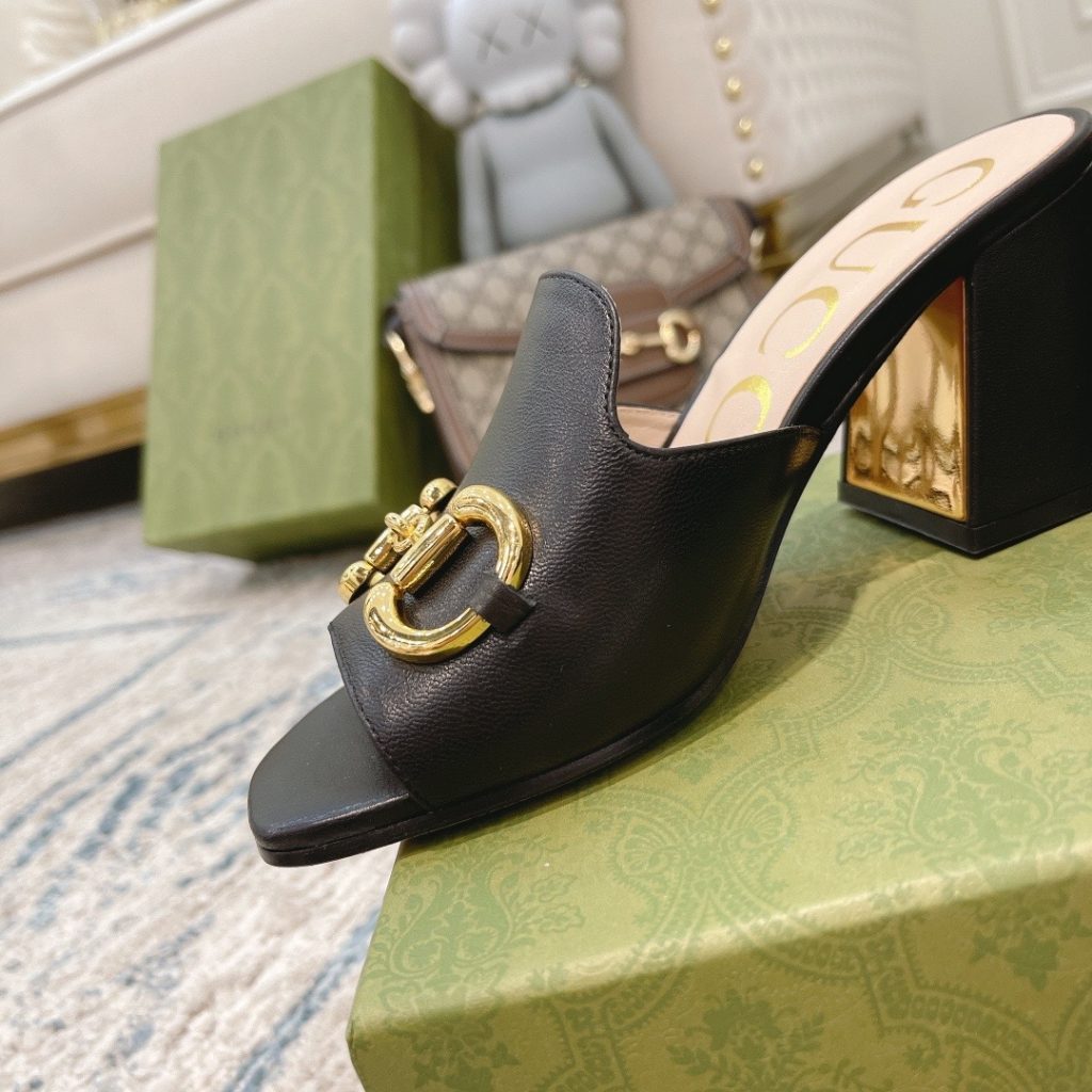 Gucci Women’s Slide Sandal With Horsebit Black 655412 BKO00 1000 - Image 7