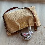 Valentino Garavani Medium Straw Summer Tote Beige 35Cm 7W2B0K39YCE D84 - Image 7