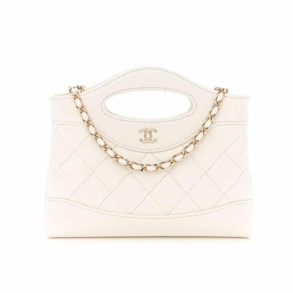 Chanel 24C Mini 31 Clutch With Chain Shiny White 24Cm - Image 2