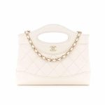 Chanel 24C Mini 31 Clutch With Chain Shiny White 24Cm