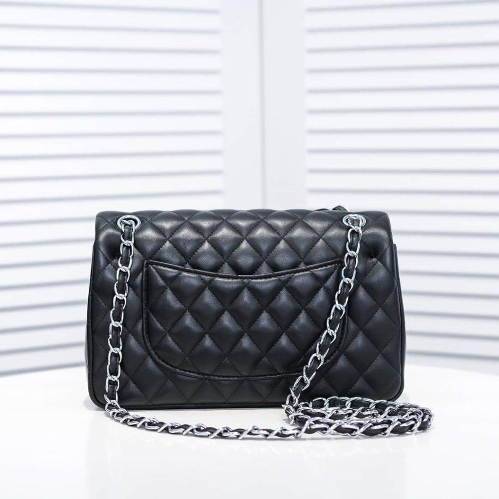 Chanel Classic Flap Medium Quilted Leather Shoulder Bag Black 25cm A01113 Y01480 94305 - Image 6