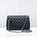 Chanel Classic Flap Medium Quilted Leather Shoulder Bag Black 25cm A01113 Y01480 94305 - Image 6