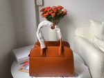 Prada Medium Leather Tote Bag Dark Orange 32Cm 1Bg517 2Cys F03Bh V Ooo - Image 5