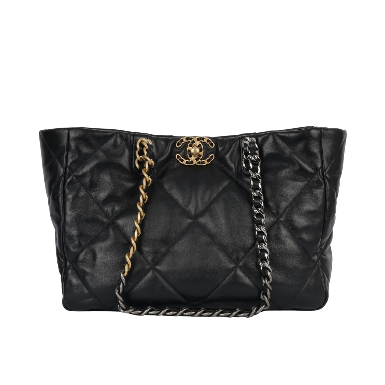 69-2.jpg Chanel Quilted 19 East West Shopping Bag Black 35Cm - Image 1