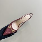 Gucci Women's Horsebit Pump Gg Leather Rosso Ancora Red ‎792065 Aaegj 6207 - Image 9