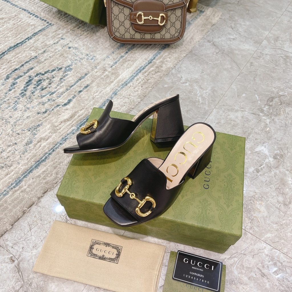 Gucci Women’s Slide Sandal With Horsebit Black 655412 BKO00 1000 - Image 6