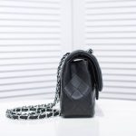 Chanel Classic Flap Medium Quilted Leather Shoulder Bag Black 25cm A01113 Y01480 94305 - Image 4