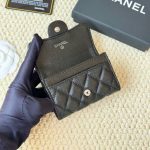 Chanel Classic Card Holder Grain Leather Black With Silver Hardware 11Cm Ap0214 Y01588 C3906 - Image 5