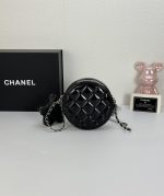Chanel Round With Charm And Star Coin Purse Black 15Cm - Image 3