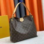 Louis Vuitton Graceful MM Monogram Canvas Hobo Bag Brown 41cm M43704 - Image 3