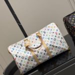 Louis Vuitton X Takashi Murakami Keepall Bandoulière 45 Bag Multicolore Blanc 45cm M13742 - Image 4