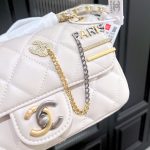 Chanel 22C Quilted Lucky Charm White 20Cm - Image 5