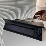 Saint Laurent Rive Gauche Large Tote Bag In Glazed Leather Black 48Cm 587273Aacp21000 - Image 9