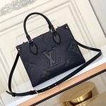 Louis Vuitton Onthego PM Monogram Empreinte Leather Tote Bag Black 25cm M45653 - Image 5