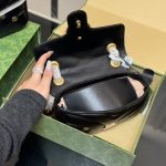 Gucci Gg Marmont Small Shoulder Bag Black 26Cm 443497 Aacpg 1000 - Image 9