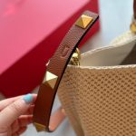 Valentino Garavani Medium Straw Summer Tote Beige 35Cm 7W2B0K39YCE D84 - Image 8