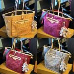 Louis Vuitton Neverfull Bandoulière Inside Out Monogram Rose Pondichery 33Cm M12257 - Image 3