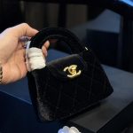 Chanel Velvet Nano Kelly Re Edition Black 13Cm - Image 4