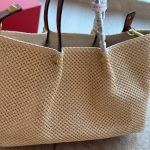 Valentino Garavani Medium Straw Summer Tote Beige 35Cm 7W2B0K39YCE D84 - Image 9