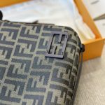 Fendi Simply Fendi Medium Brown Ff Jacquard Fabric Bag 25Cm 8Br829Afpmf1Gl7 - Image 8