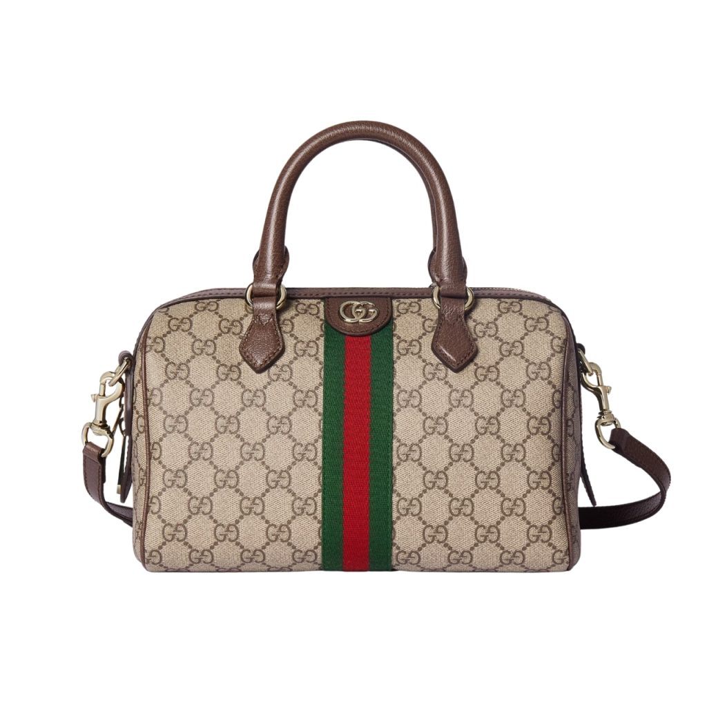 Gucci Ophidia Small Boston Bag GG Monogram Beige And Dark Brown 22Cm 772053 96IWG 8745 - Image 2