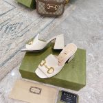 Gucci Women’S Slide Sandal With Horsebit White 655412 Bko00 9022 - Image 5
