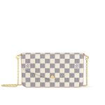 Louis Vuitton Félicie Pochette Damier Azur Canvas Pink 21cm N63106