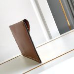 Valentino Garavani Rockstud Raffia Clutch Bag In Brown 28cm - Image 10