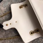 Gucci Gg Marmont Mini Shoulder Bag White Matelasse 22Cm ‎446744 Dtdit 9022 - Image 6