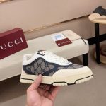Gucci Women's Re Web Sneaker Original Gg Canvas Beige And Blue ‎787476 Aadhw 9552 - Image 3