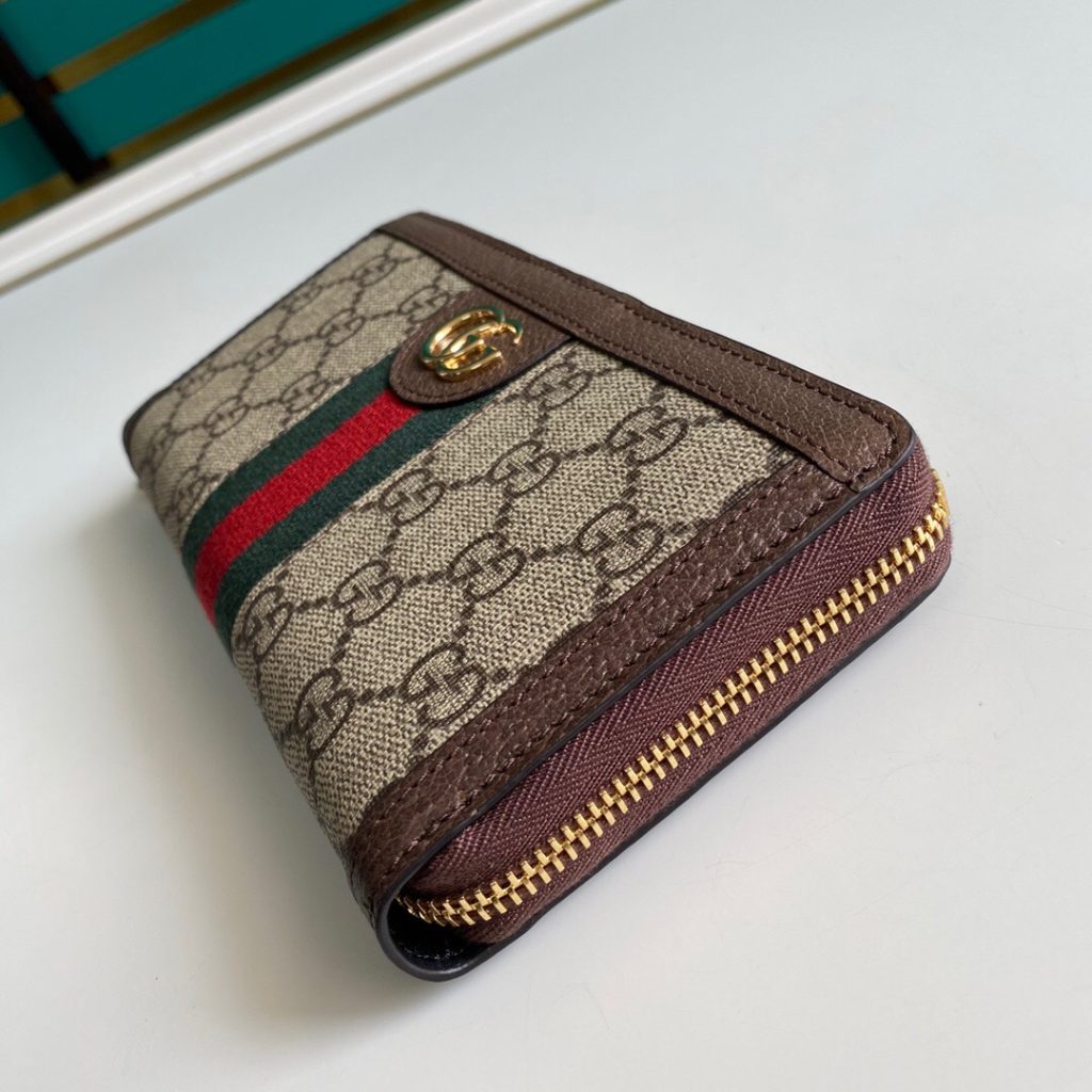Gucci Ophidia Zip Around GG Supreme Wallet Brown 19cm 523154 96IWG 8745 - Image 6