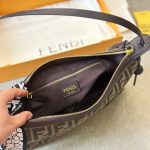 Fendi Simply Fendi Medium Brown Ff Jacquard Fabric Bag 25Cm 8Br829Afpmf1Gl7 - Image 5