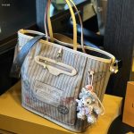 Louis Vuitton Neverfull Bandoulière Inside Out MM Beige 31cm M11948 - Image 3