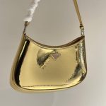 Prada Cleo Patent Leather Bag Gold 27cm - Image 3