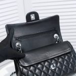 Chanel Classic Flap Medium Quilted Leather Shoulder Bag Black 25cm A01113 Y01480 94305 - Image 8