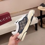 Gucci Women's Re Web Sneaker Original Gg Canvas Beige And Blue ‎787476 Aadhw 9552 - Image 6
