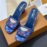 Louis Vuitton X Takashi Murakami Lily Mule Denim Blue 1Ahltf - Image 3