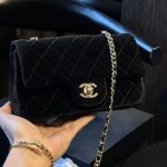 Chanel Velvet Pearl Crush Mini Flap Bag Black 20Cm - Image 3