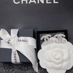 Chanel Cc Crystal Stud Earrings Metal Silver - Image 4