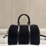 Gucci Small Jumbo GG Canvas Duffle Bag Black 30Cm - Image 5