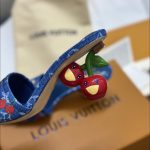 Louis Vuitton X Takashi Murakami Lily Mule Denim Blue 1Ahltf - Image 4