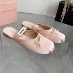Miumiu Satin Ballerina Mules Orchid Pink 5F451E Qu6 F0615 F 005 - Image 7