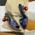 Louis Vuitton X Takashi Murakami Lily Mule Denim Blue 1Ahltf - Image 5