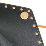 Valentino Garavani Rockstud Raffia Clutch Bag In Black 28Cm - Image 7