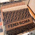 Fendi Ff Scarf Wool And Cashmere Brown Fxt113aqcwf0qe1 - Image 4