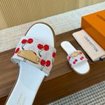 Louis Vuitton X Takashi Murakami Lily Flat Mule White 1Ahm43 - Image 7